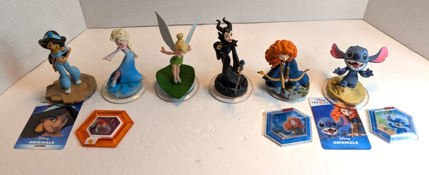 Disney Infinity Marvel & Disney Characters With Platforms & Software Lot