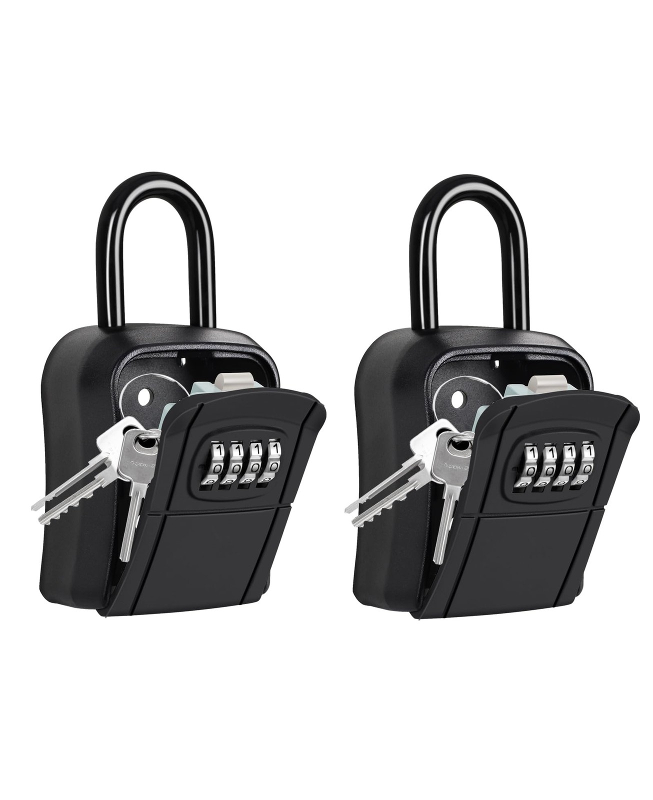 Portable Key Lock Box,Key Holder Safe Security Box for Indoor, Black