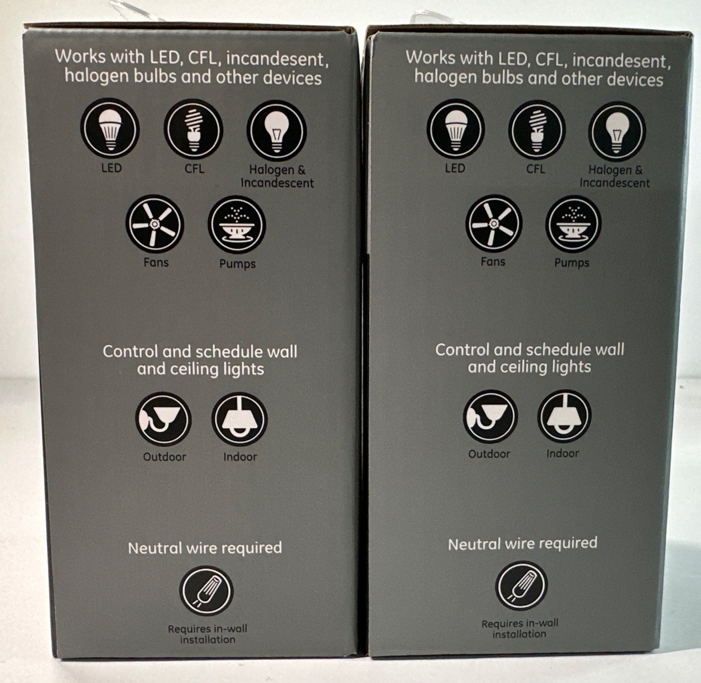 2X GE Enbrighten Add-On Switch With QuickFit And SimpleWire, Toggle, White 46200