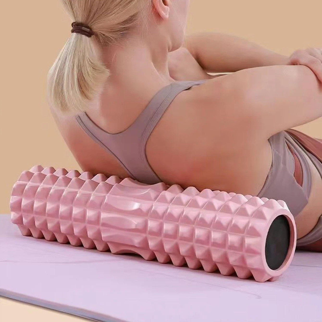 Foam Roller & Yoga Block Set Muscle Massage Pilates Fitness Gym Recovery
