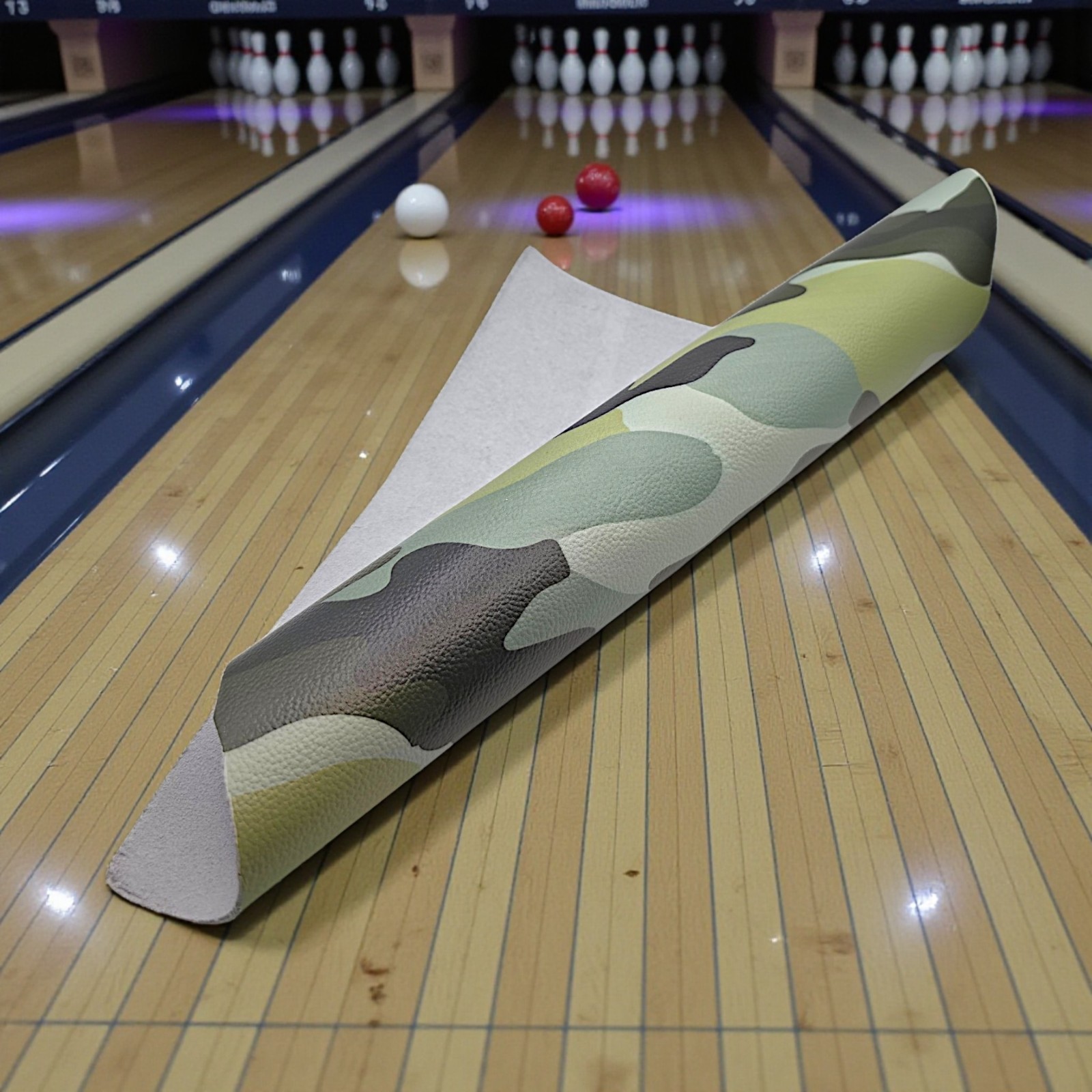 10.5" x 12" Vegan Leather Bowling Ball Shammy Pad Extra Thick (New) - Camoflauge