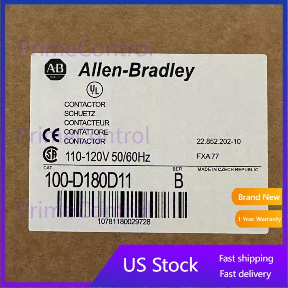 AllenBradley 100-D180D11 Contactor AB 100D180D11 NEW Factory Sealed US Free Tax