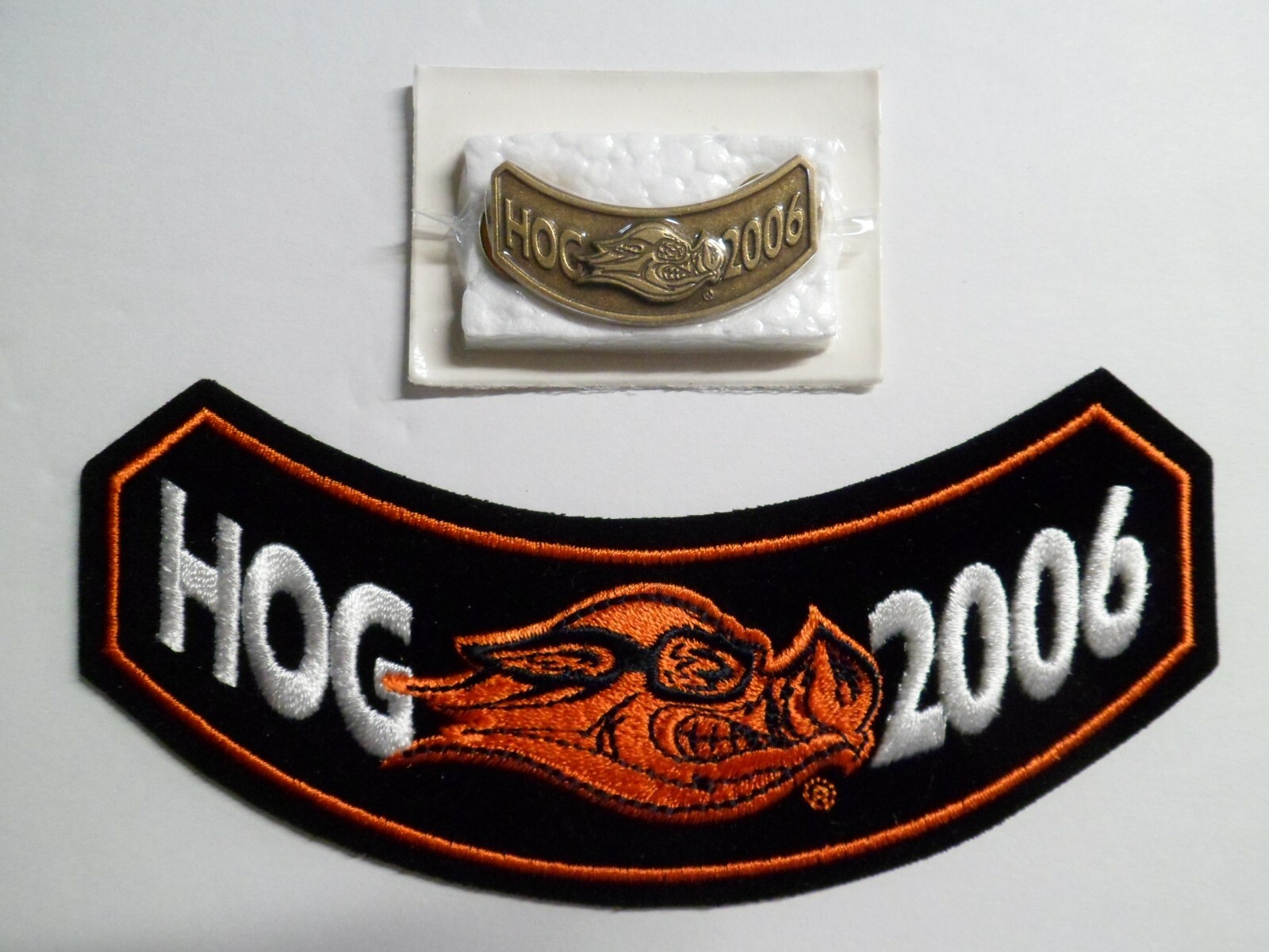 2006 HOG Rocker Patch and Vest Pin Harley Davidson Owners Group New