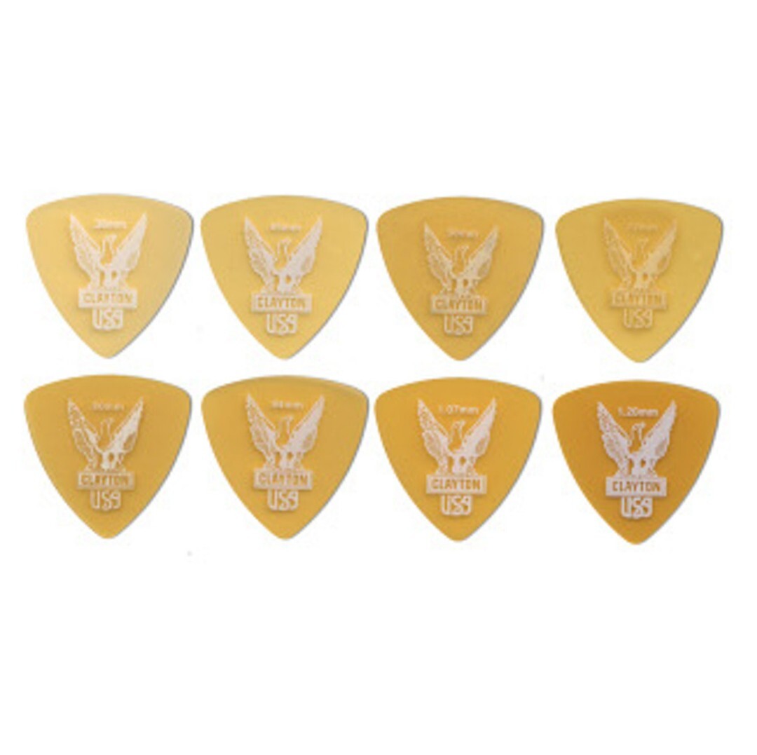 Clayton Ultem Gold Rounded Triangle Picks .94mm 3 Picks