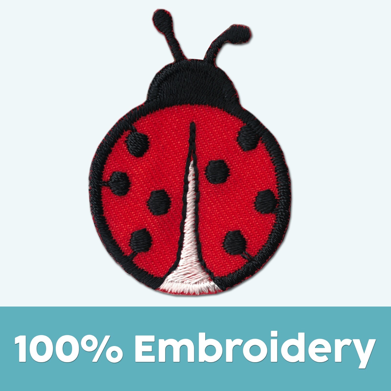Small Ladybug Patches (5-Pack) Insect Embroidered Iron on Patch Appliques