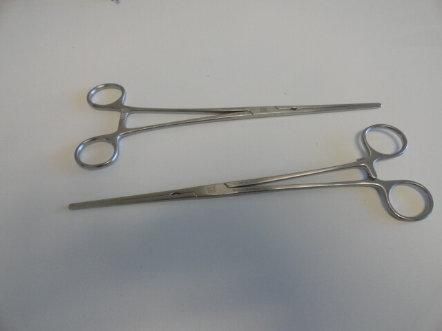 L7:   Lot of 2 PILLING 21-2505 BOZEMAN UTERINE DRESSING FORCEP