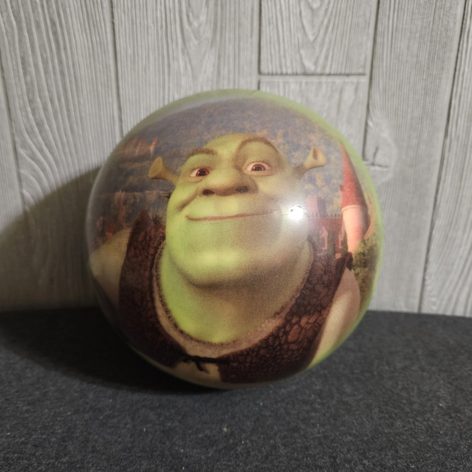 Shrek 2 Child's Bowling Ball 7lb Viz A Ball DreamWorks Vintage 2004 Drilled
