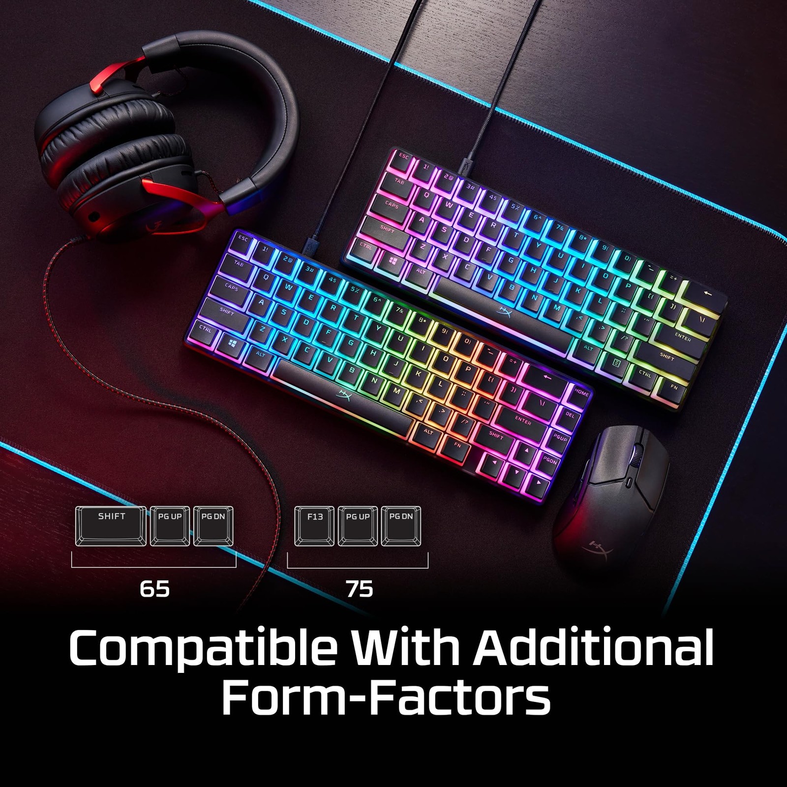 HyperX Pudding Keycaps 2 - Full Key Set - PBT - 112 Keys -White