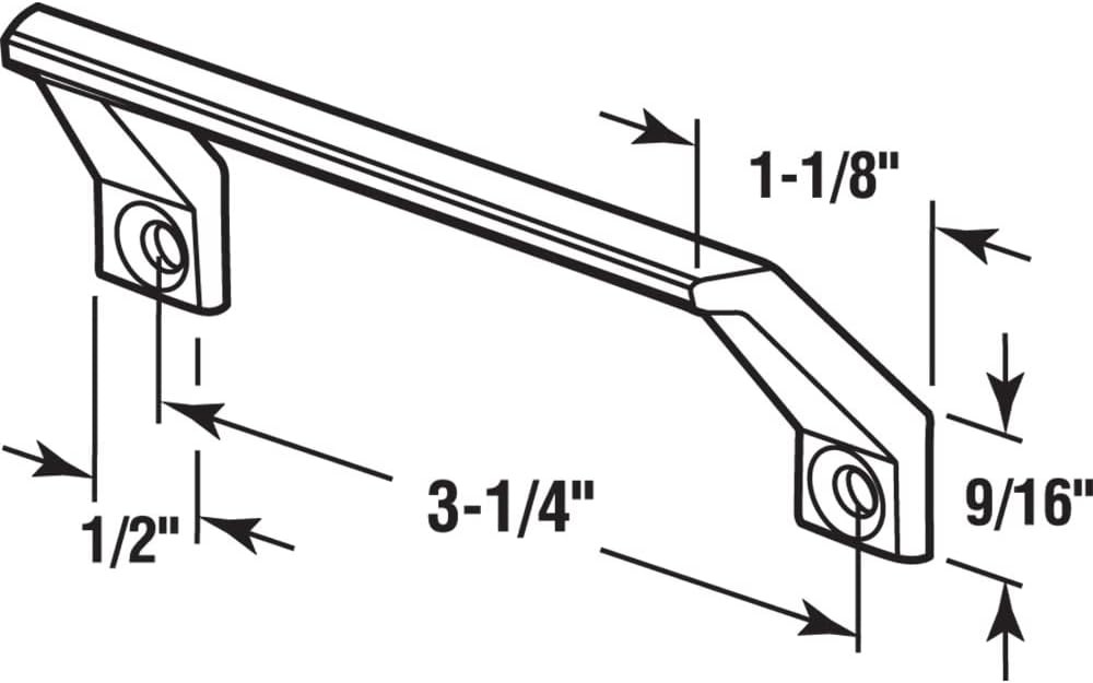 Prime-Line F 2766 Sash Lift, Diecast, White, Powder Coated, 1-1/8 In. Projection
