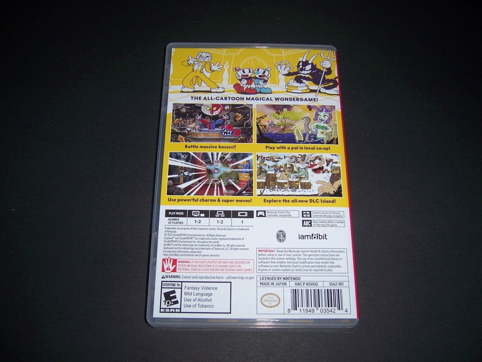 Authentic Box Case ONLY Replacement Nintendo Switch for Cuphead
