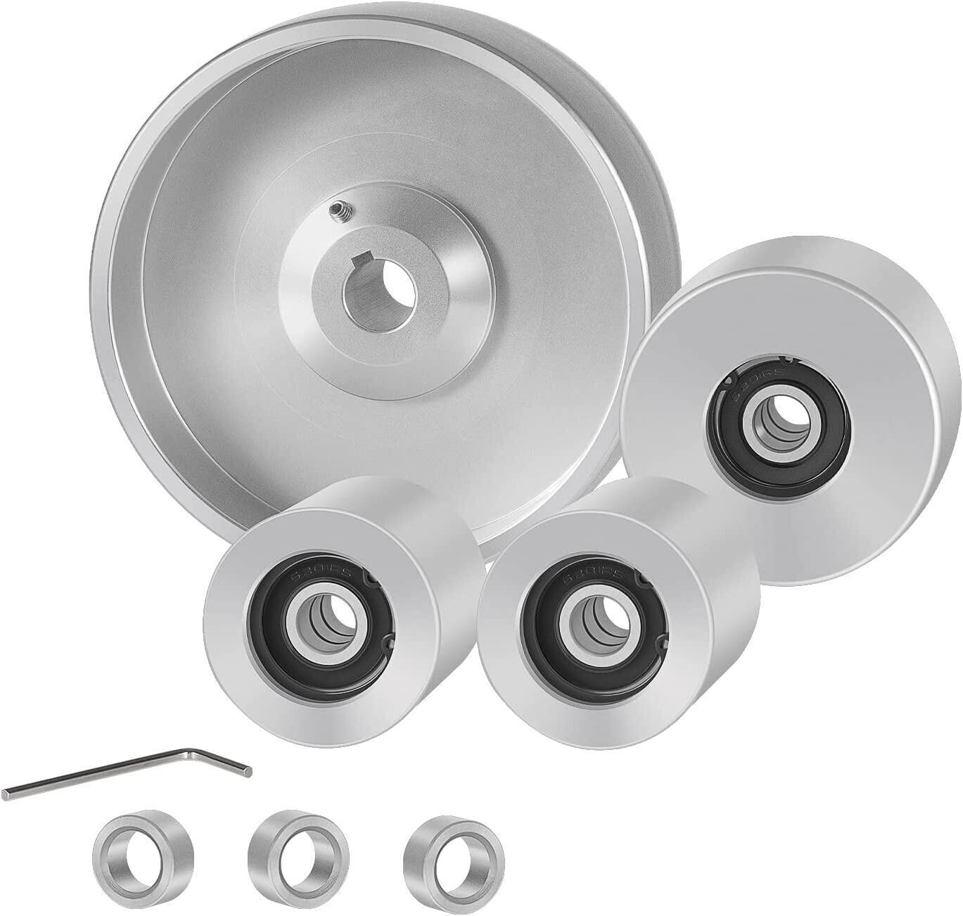 Complete Wheel Set For Belt Knife Grinder 5" Drive 5/8" Bore 3" Track 2" Idler