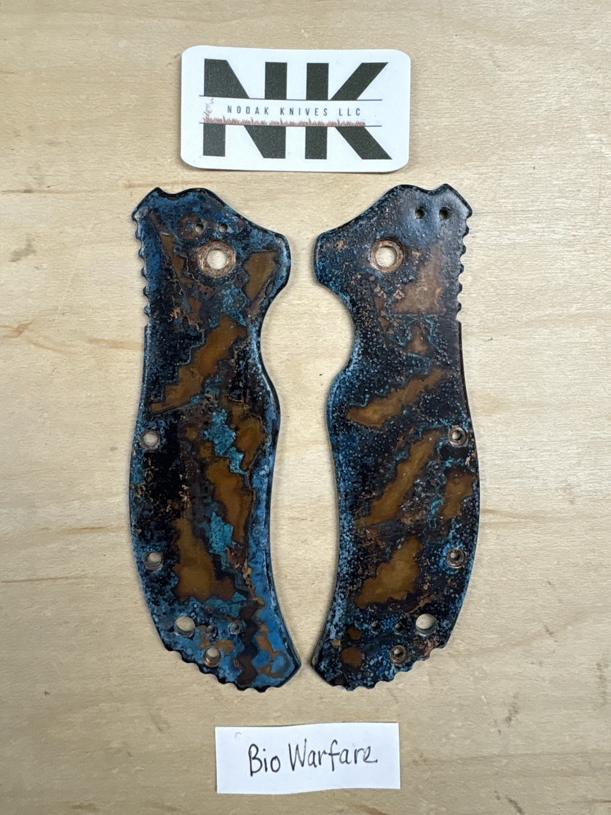 Nodak Custom “Bio Warfare” Shipwreck Copper Zero Tolerance ZT 0350 Scales