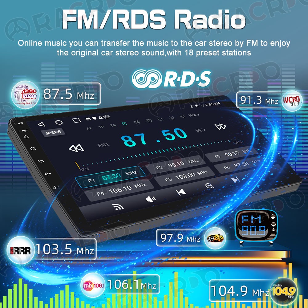 64GB For Hyundai Santa Fe 2006-2012 Android 15 Car GPS Navi Radio Stereo CarPlay