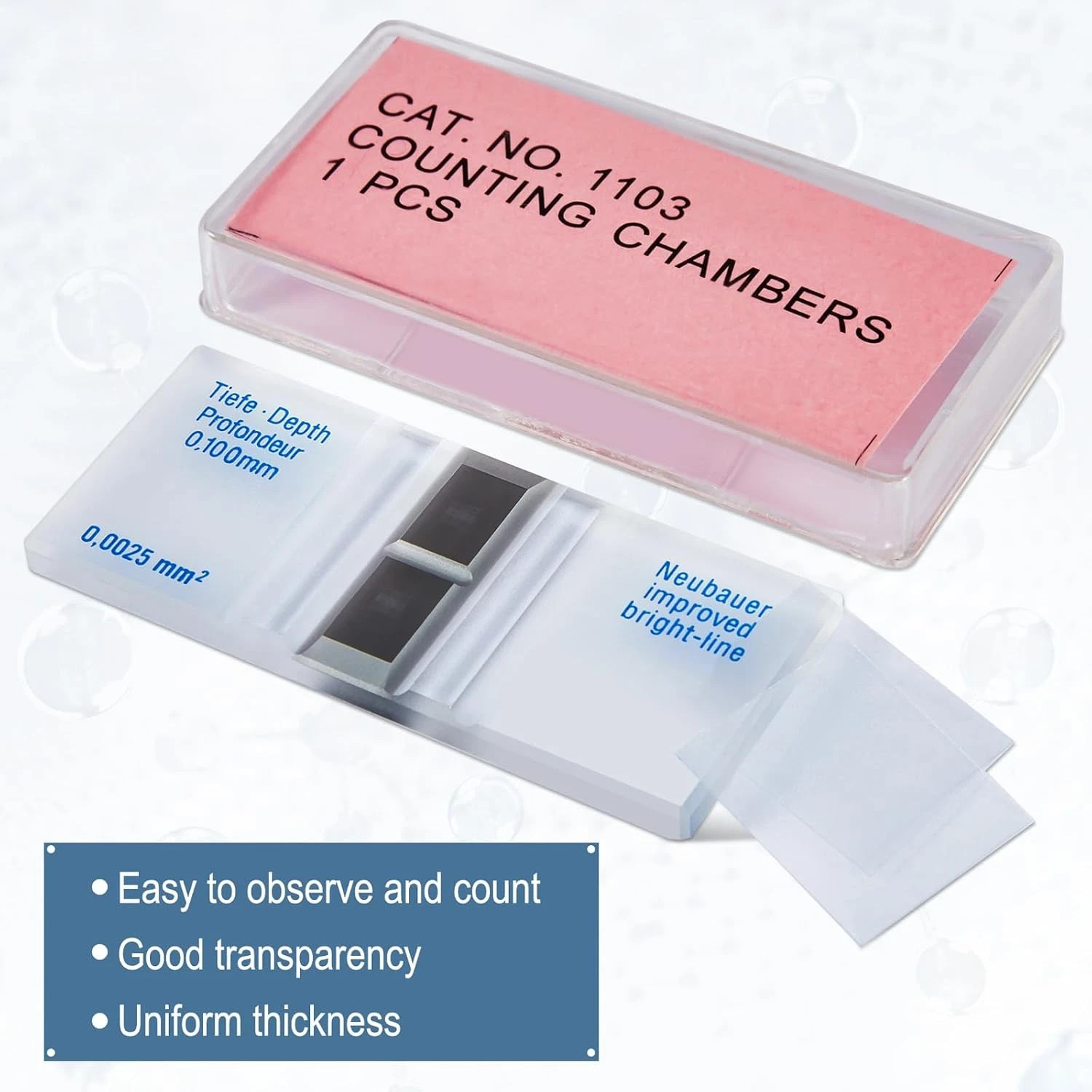Cell Counting Chamber Hemocytometer Neubauer Improved Blood Counting Chamber