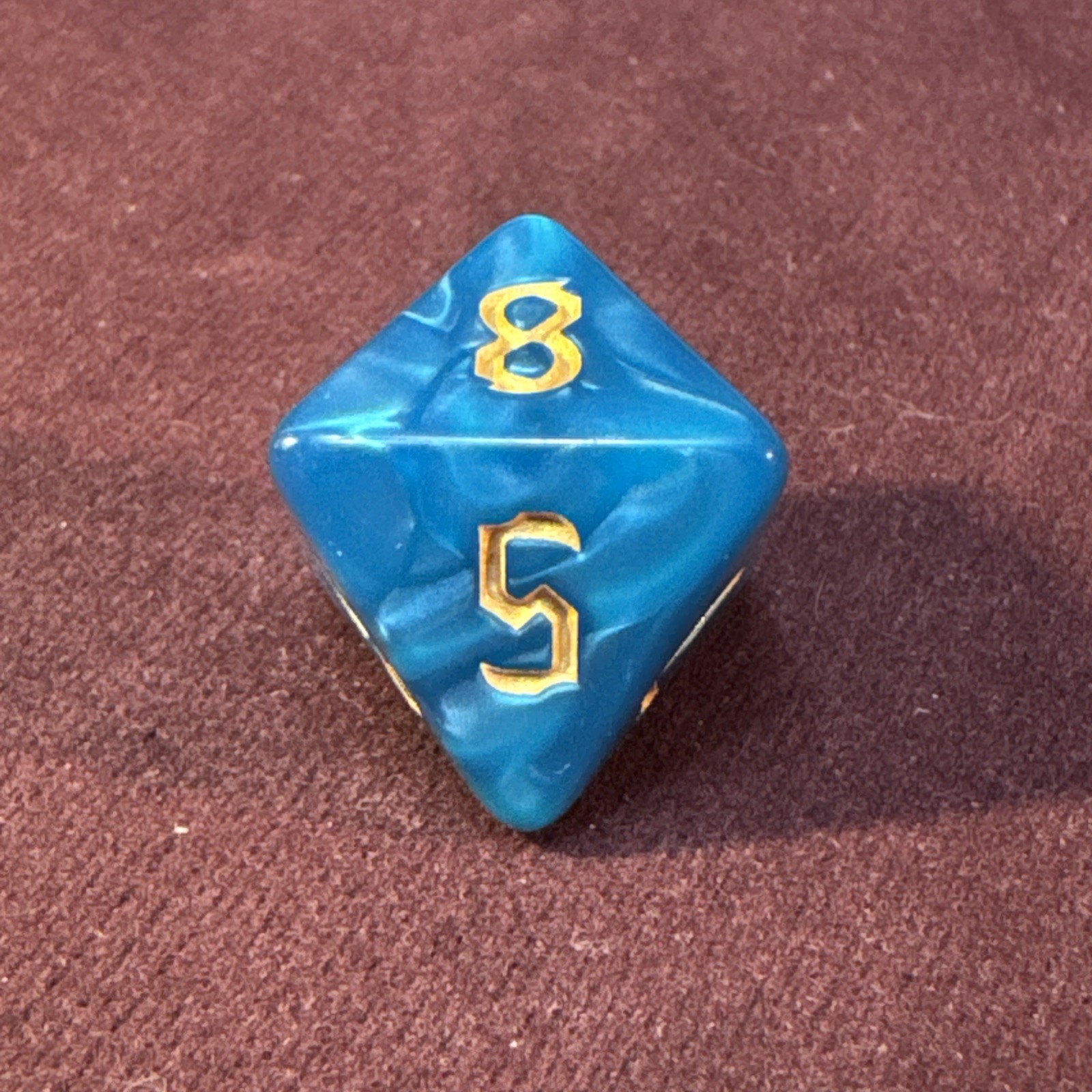 Turquoise Marbled 7-piece Acrylic Dice Set - RPG DND 3