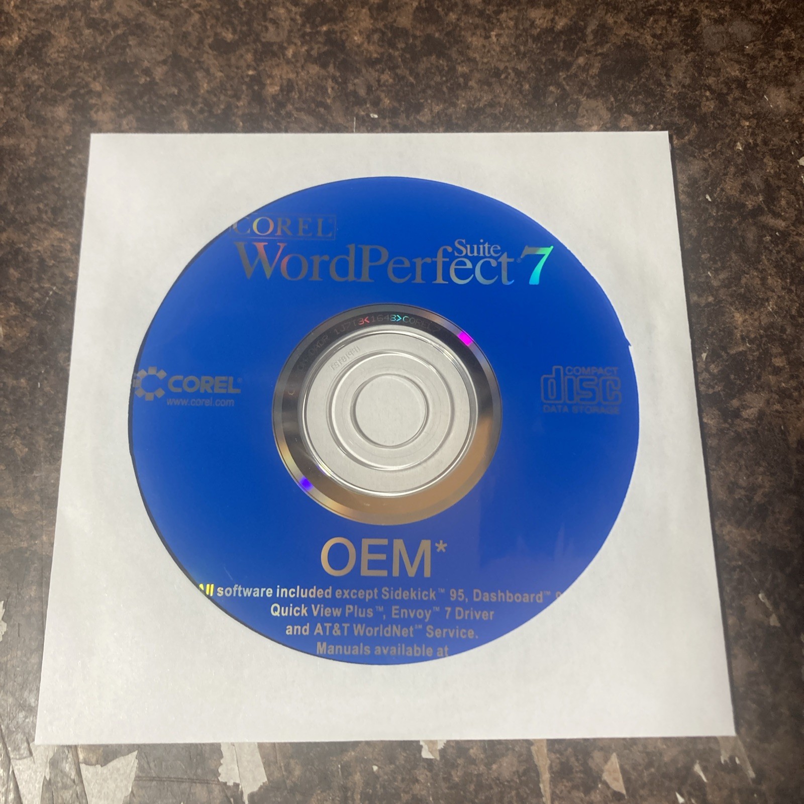 Corel Word Perfect 7 Disc 1996