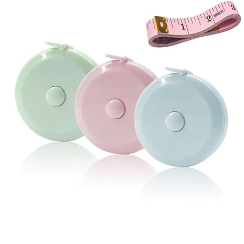 3 Pack Measuring Tape 60in/1.5m – Cinta Métrica Retráctil para Costura y Cuerpo
