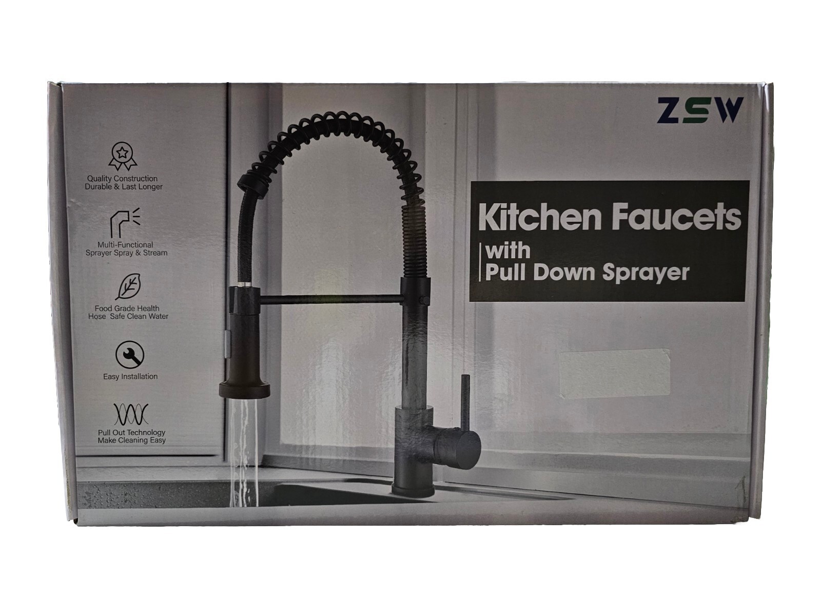 ZSW Kitchen Faucet Pulldown Srayer