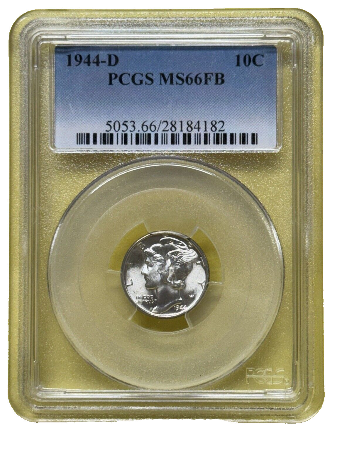 1944-D  Mercury Dime 10C PCGS MS66FB WHITE