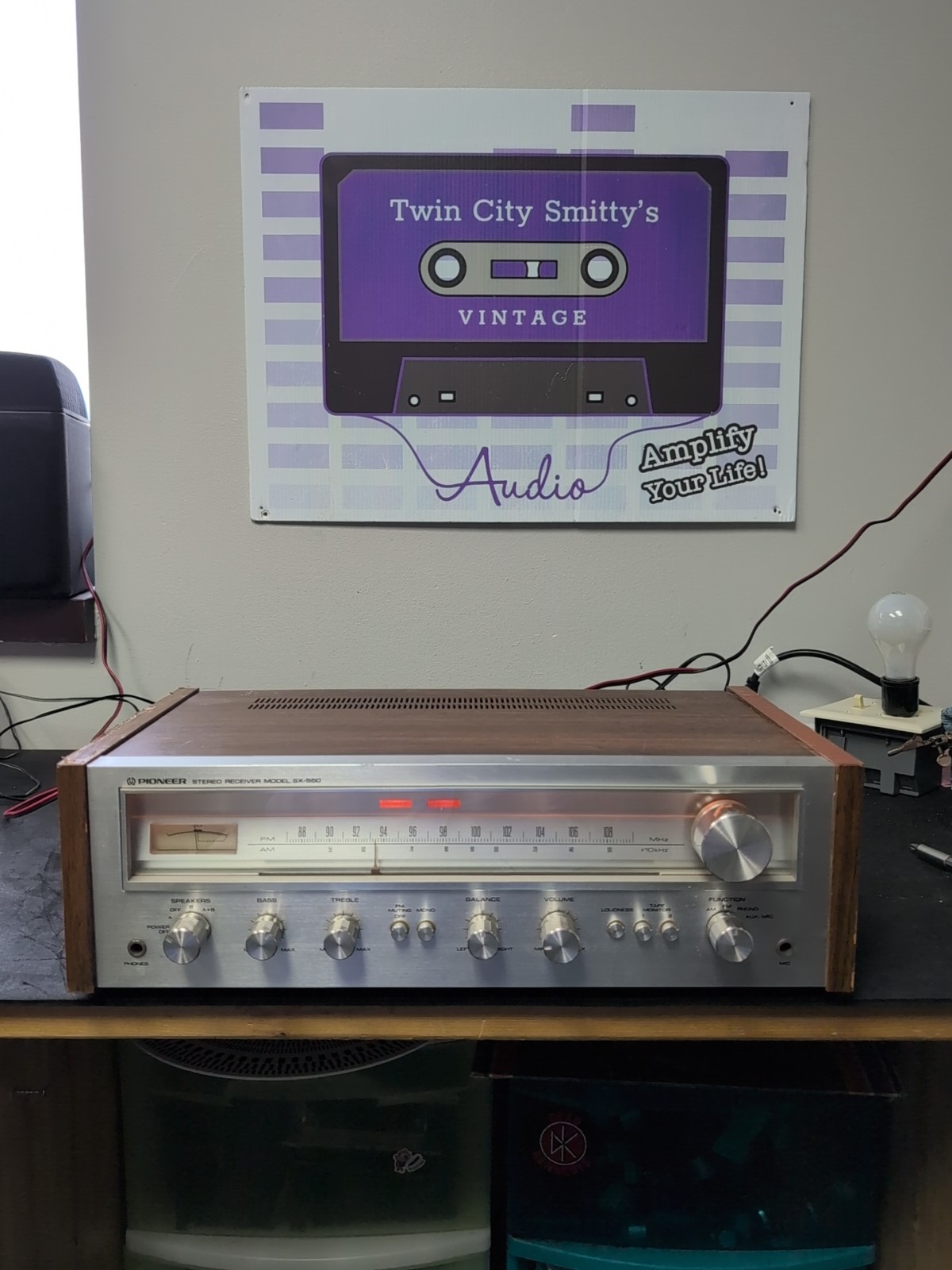 Pioneer SX-550 AM/FM Stereo - Tested & Working. **See Description**