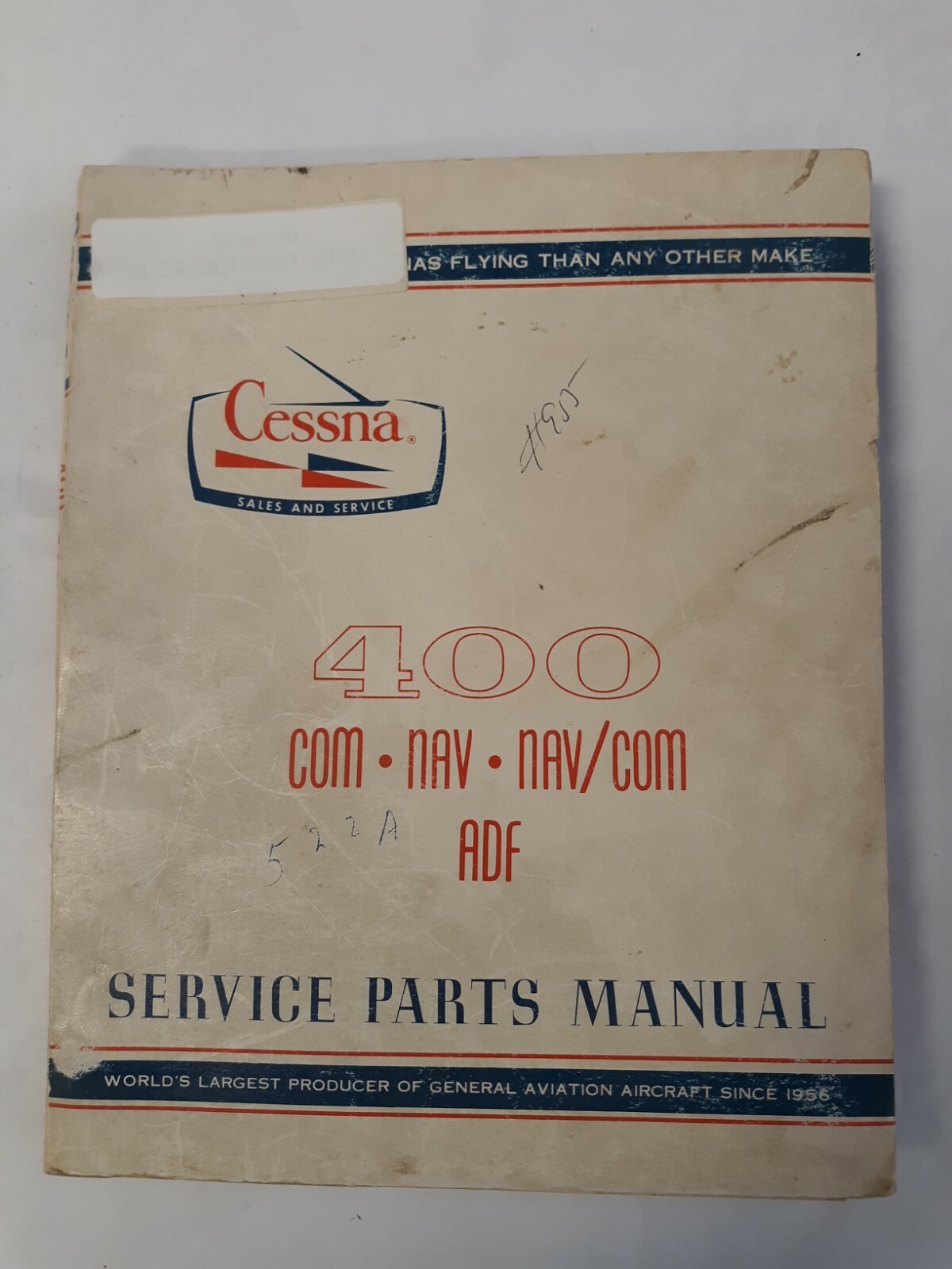 Cessna 400 COM/ NAV/ NAV/COM/ ADF Service Parts Manual November 1967 Original