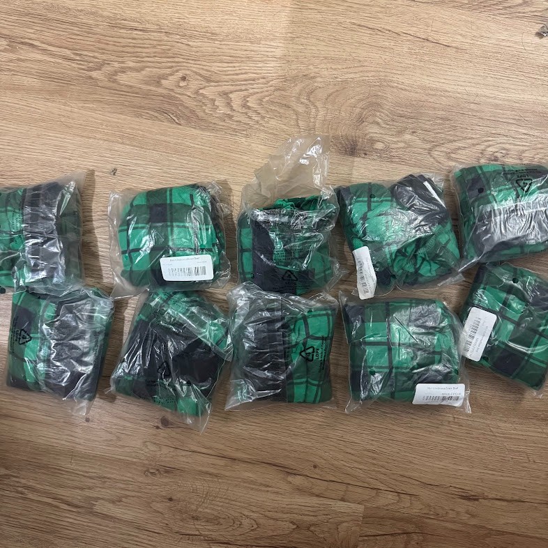Lot of 10 MeUndies Green Plaid Men's Underwear Boxer Brief Size Medium