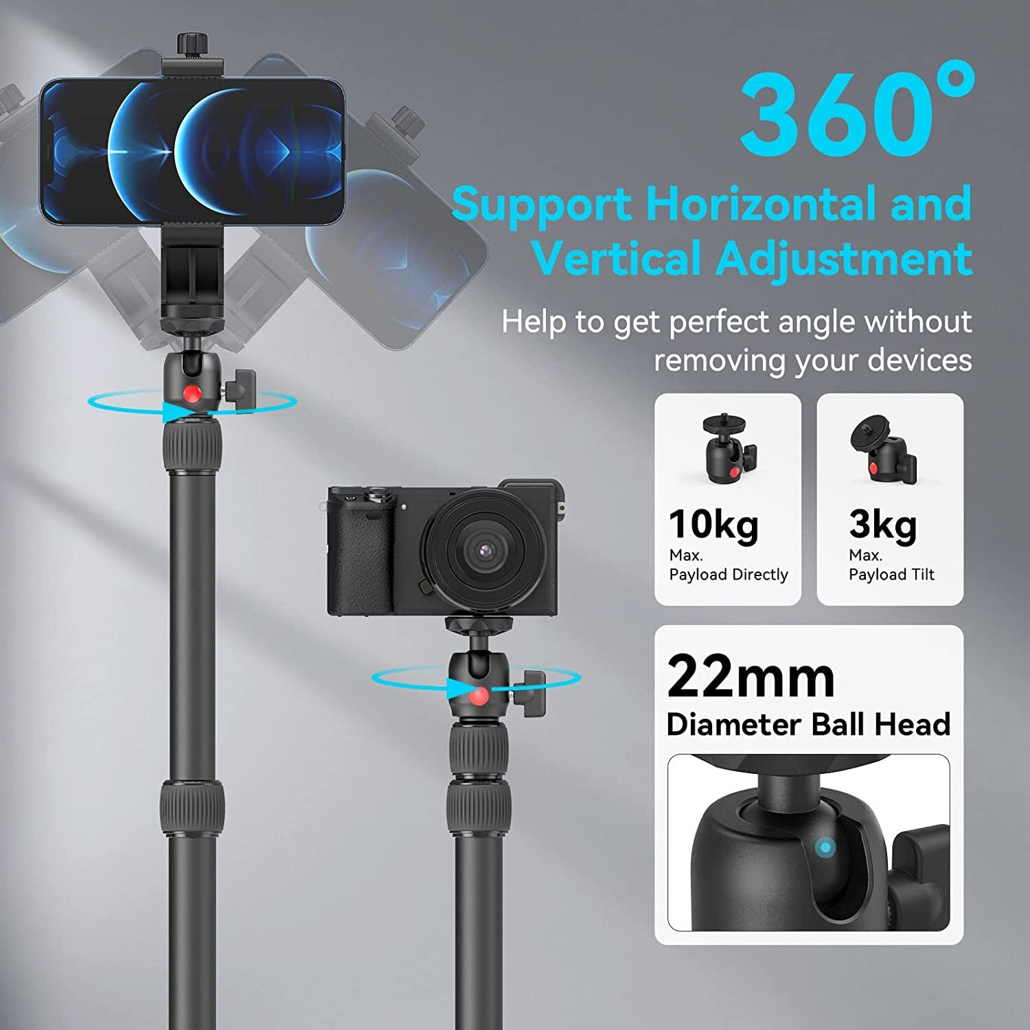 SmallRig Camera Desk Mount Table Stand Ball Head & Magic Arm Max Load 10KG-3992