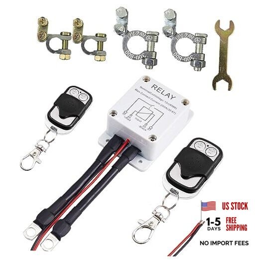 Remote Battery Disconnect Switch,DC12V 200A Wireless Remote Control ABS switch