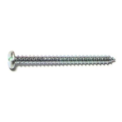#12 x 2-1/2" Zinc Slotted Pan Head Sheet Metal Screws (18 pcs.)