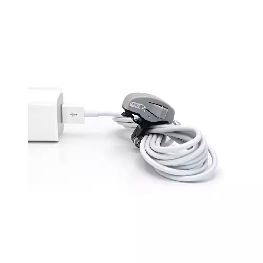 Mini 1 In. UV Resistant Plastic Grey Cable Clic (15-Pack)