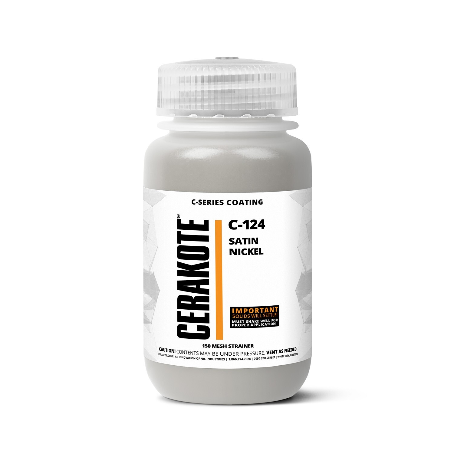 CERAKOTE® C-SERIES Air Cure Ceramic Coating C-124 Satin Nickel (4oz)