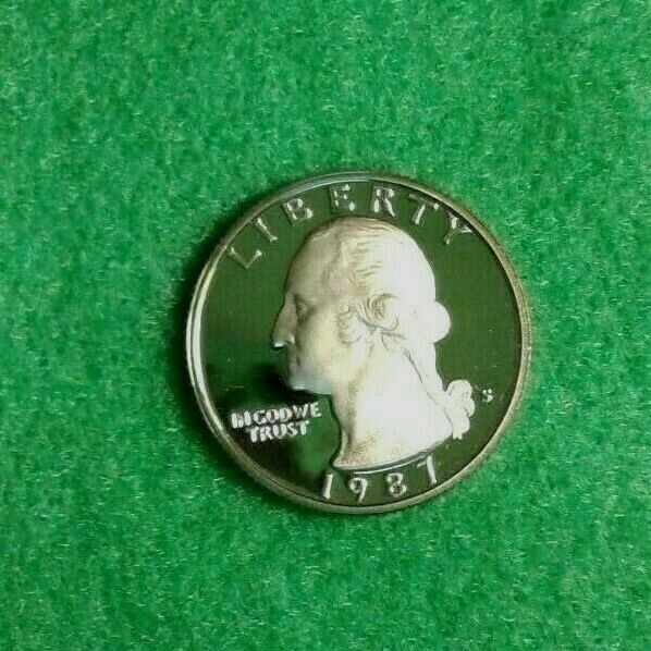 1987 - S  Washington Quarter Clad  Proof Deep Cameo Nice US Coin