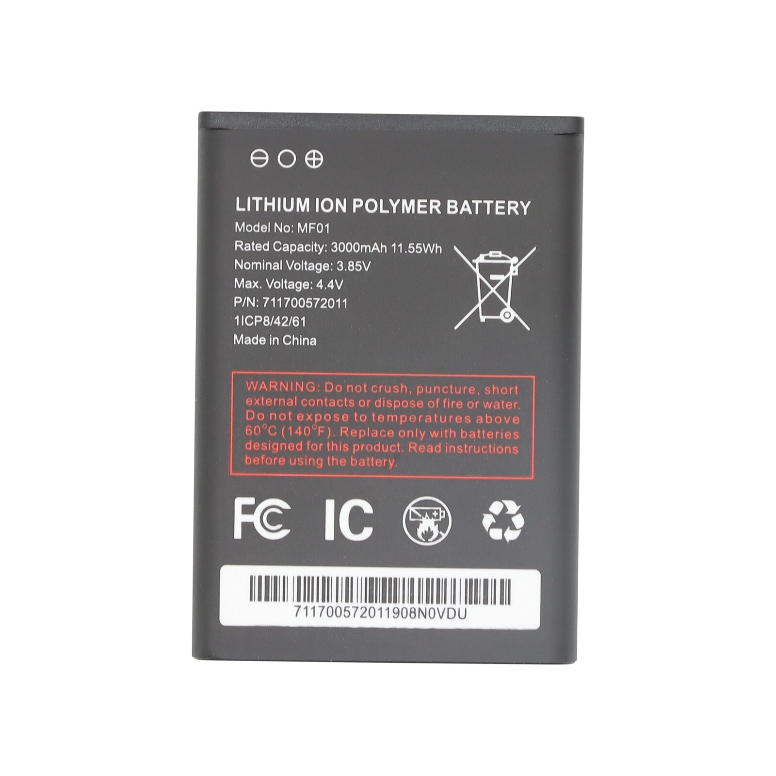 New 3000mAh 11.55Wh Replacement Li-ion Battery For AT&T Turbo MF01 711700572011