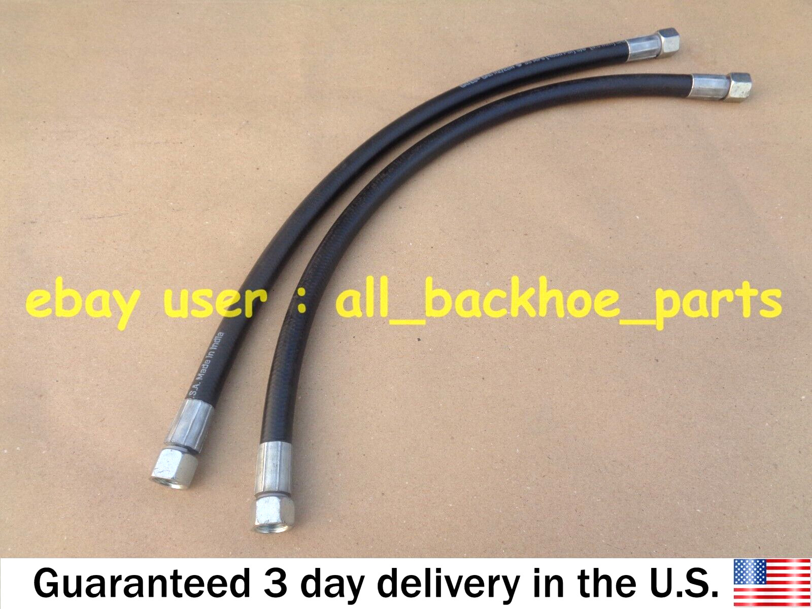 JCB BACKHOE - HOSE 3/8BSP 500 MM, SET OF 2 PCS. (PART NO. 612/00100)