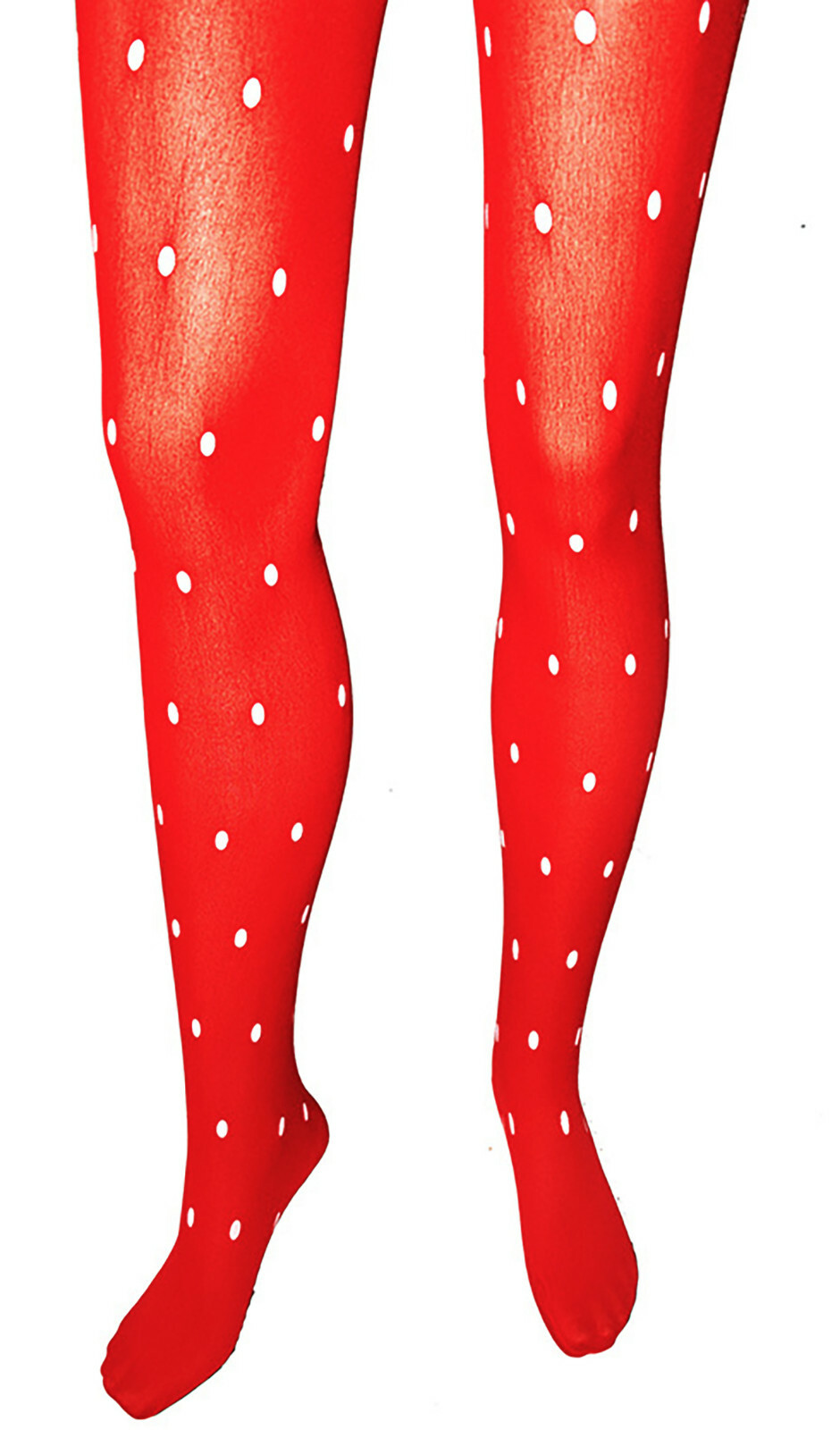 Red and White Polka Dot Soft Touch Tights Every Day Wear And Fancy Dress Costume