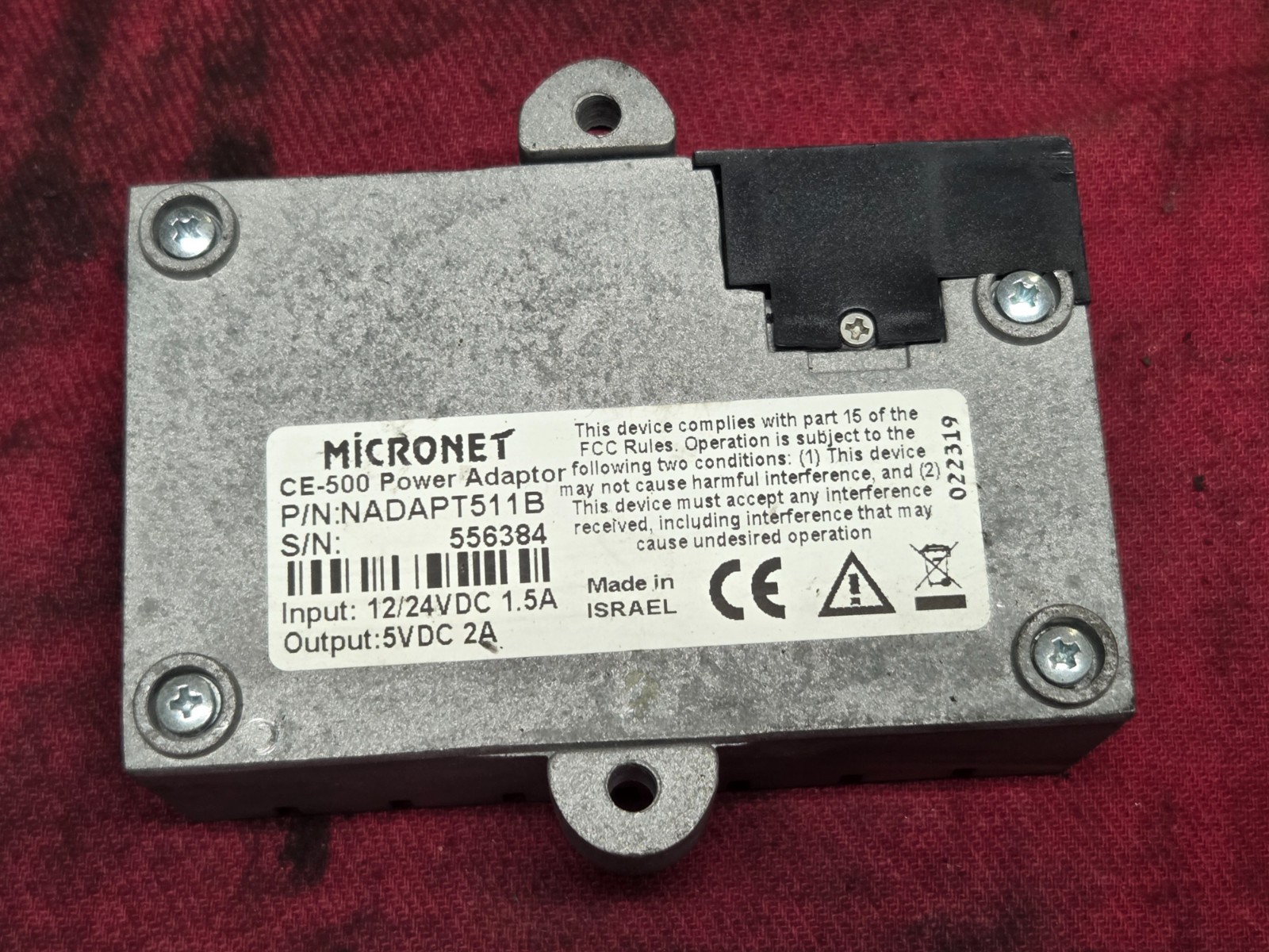 MICRONET CE 500, MOBILE DATA, NADAPT511B, POWER ADAPTOR, MOBILE IN VEHICLE UNIT