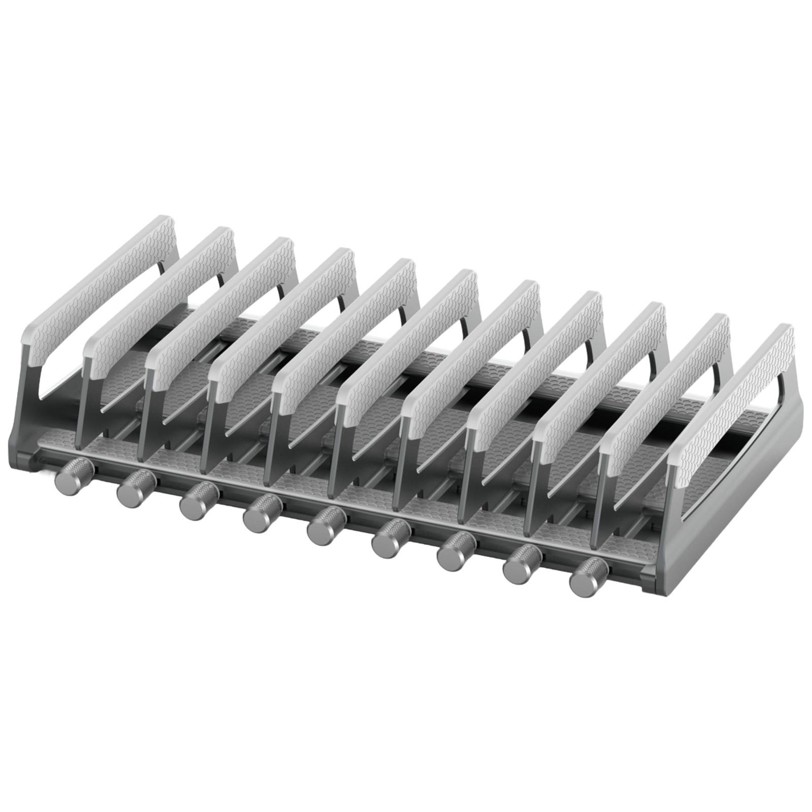 10Slot Vertical Laptop Stand & Holder – Adjustable Aluminum Laptop Stand Vert...