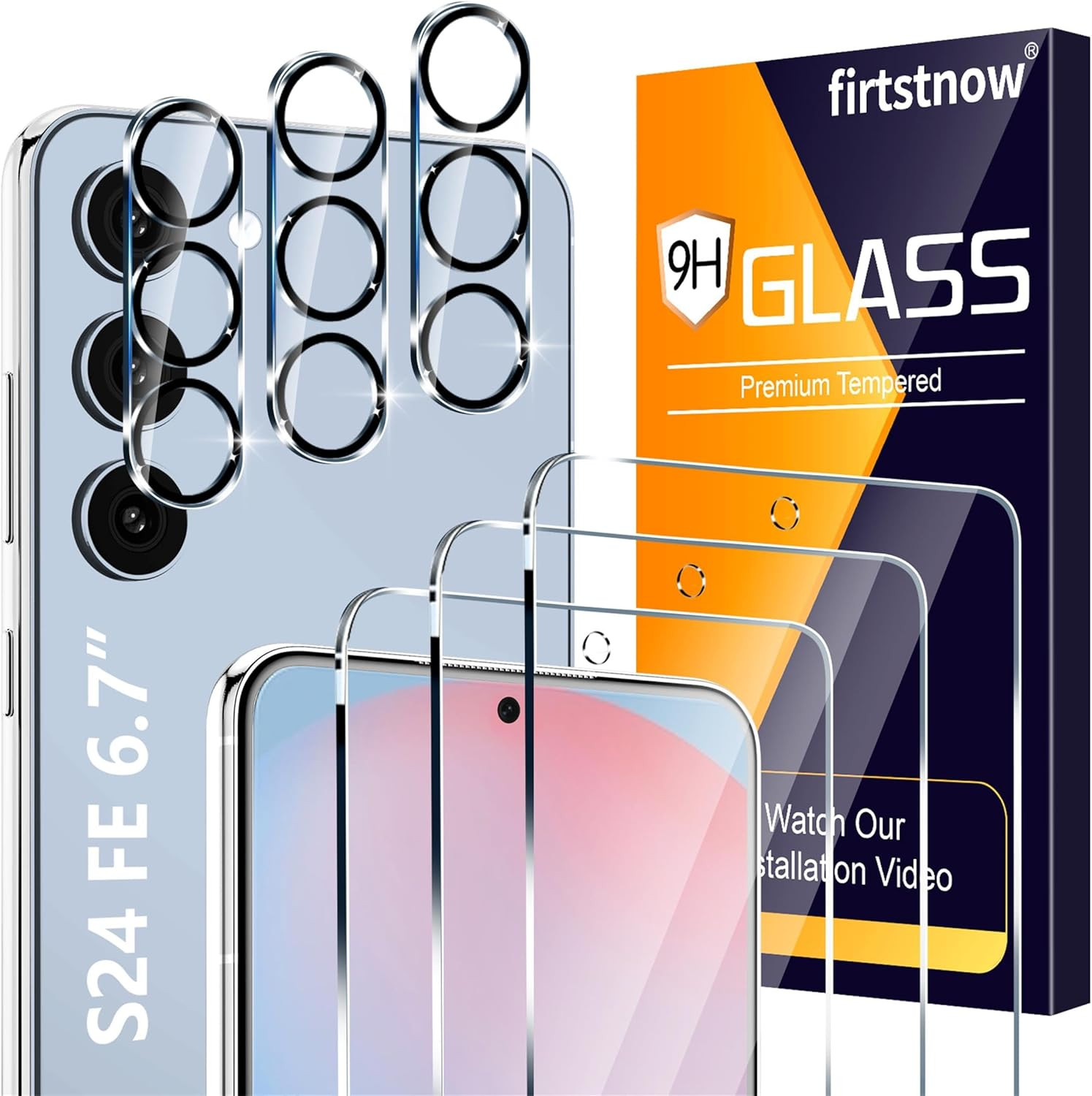 Paquete De 3 Protectores De Pantalla De Vidrio Para Samsung Galaxy S24 FE