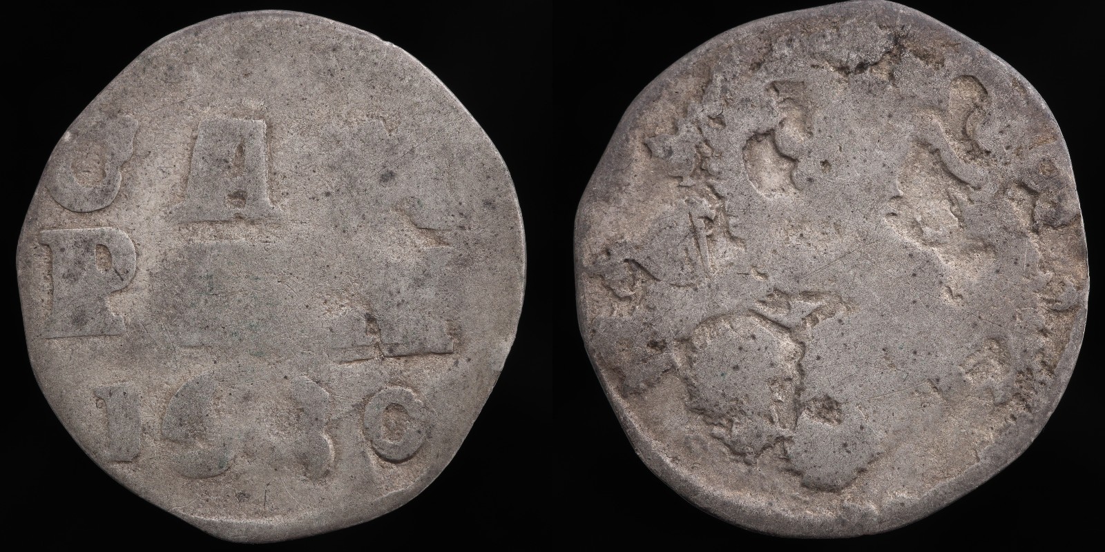 1680 Netherlands Kampen 2 stuivers coin
