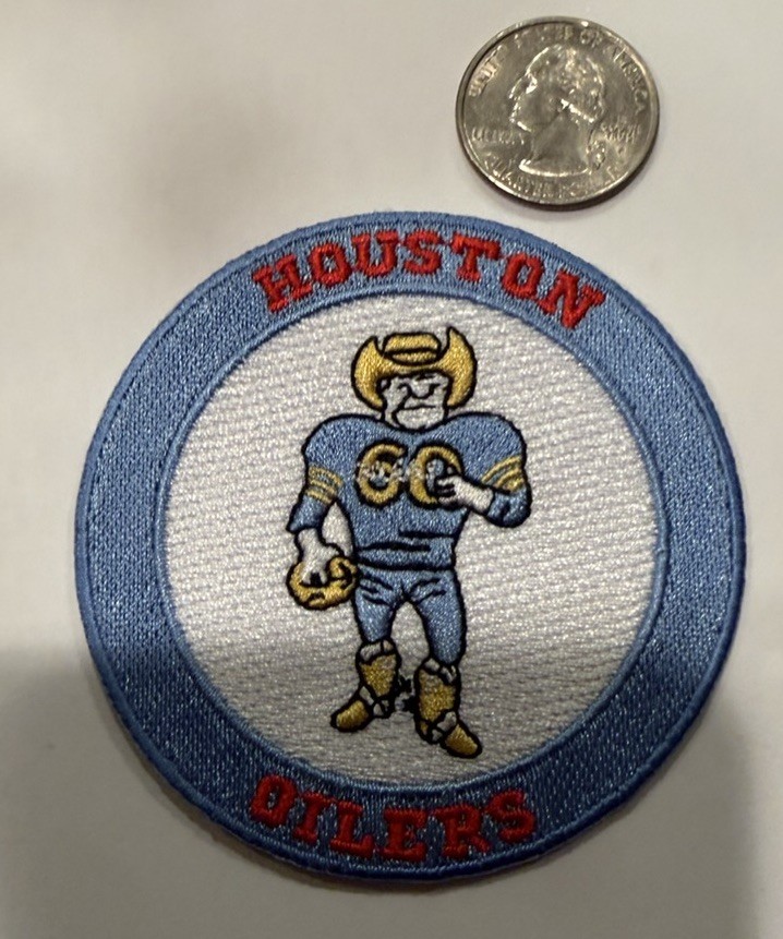 Houston Oilers Vintage Style Embroidered Iron On Patch.  3”x 3” Beautiful!