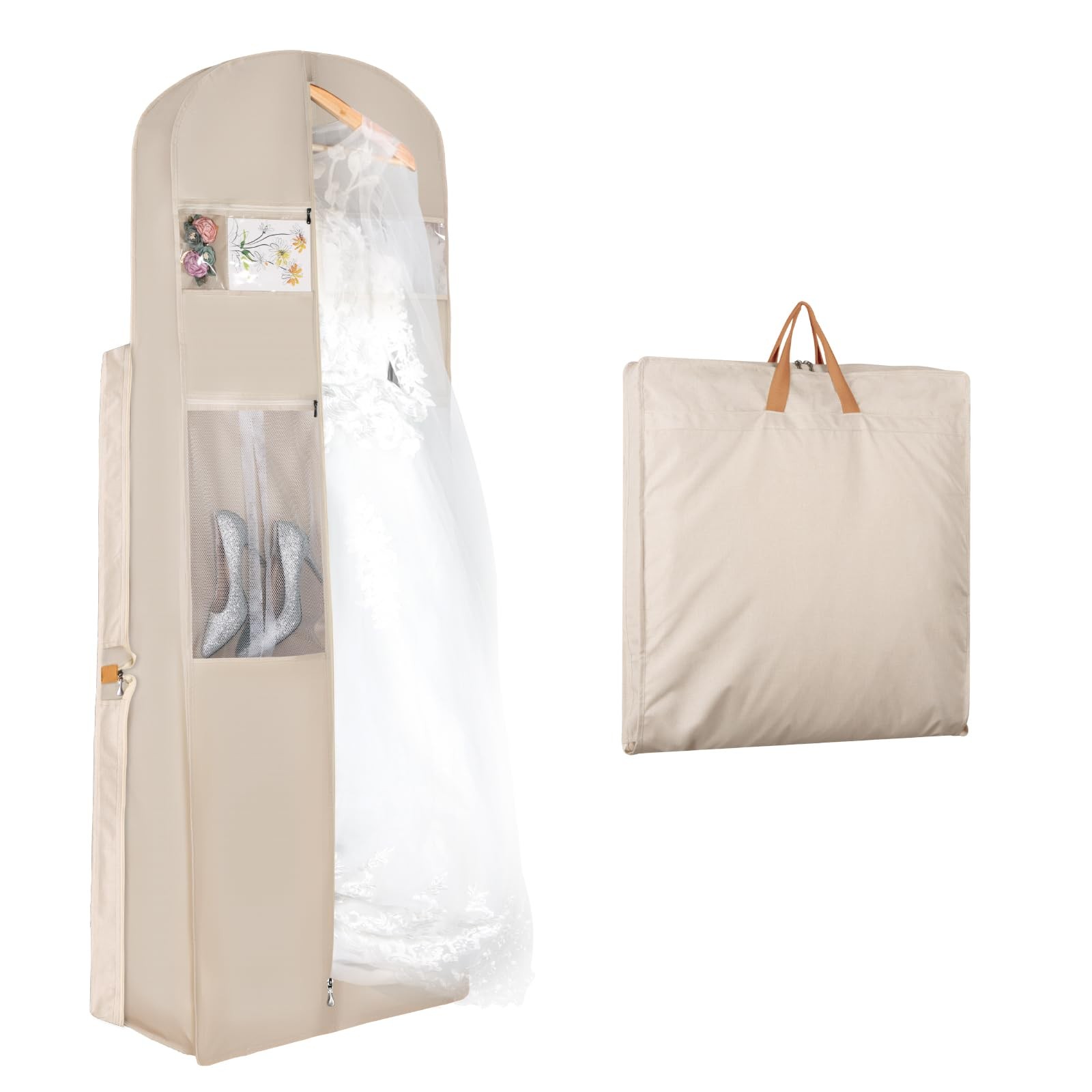 Zilink 72" Wedding Dress Garment Bag Dress Bags for Gowns Bridal Garment Bag ...
