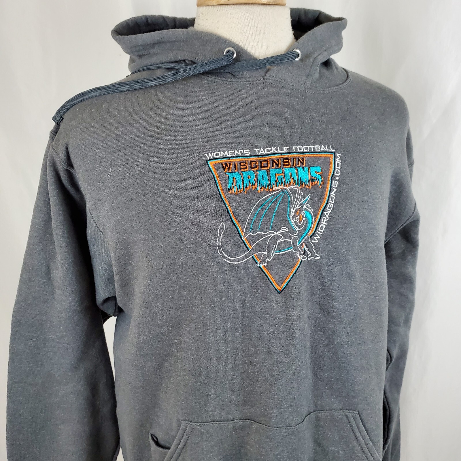 Wisconsin Dragons Women's Tackle Football Hoodie Pullover Sweatshirt Adult Large