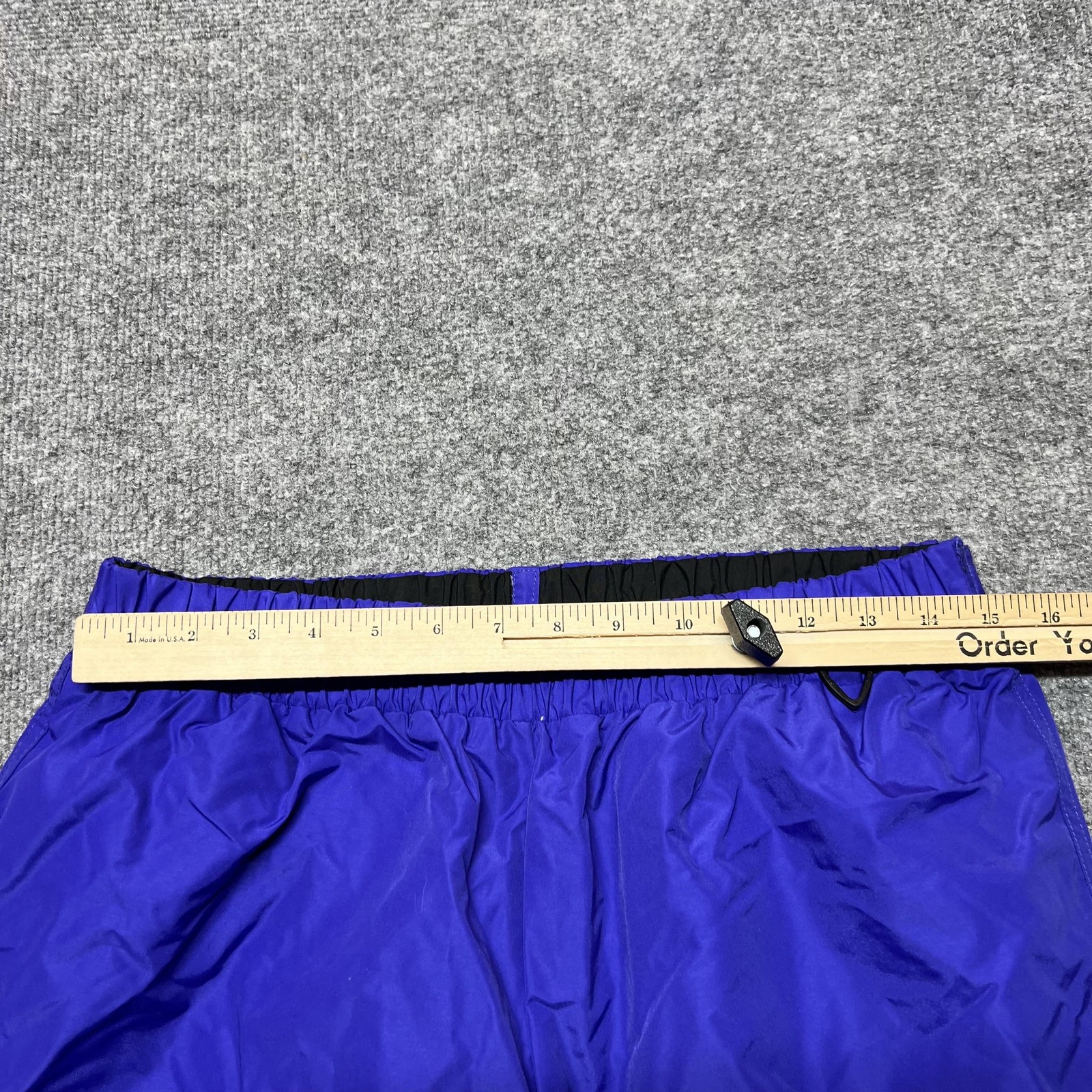 Columbia Snow Pants Mens Large Blue Ski Shell Elastic Waist Pull On Pockets