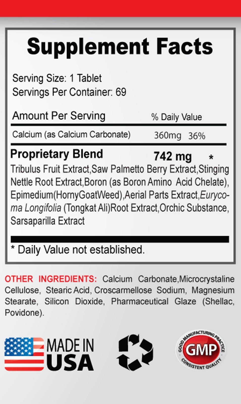 Testosterone Pills - Testosterone Booster T-742 - Increase Testosterone Level 3B