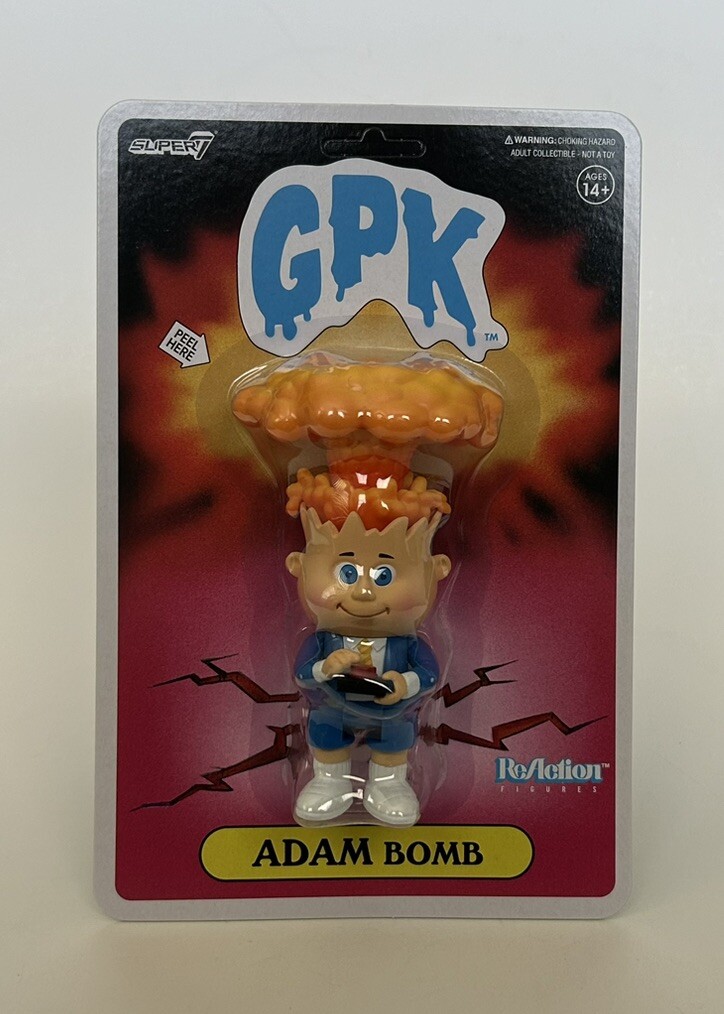 Super 7 Garbage Pail Kids ADAM BOMB (Blue Suit) 5" Reaction Figure GPK