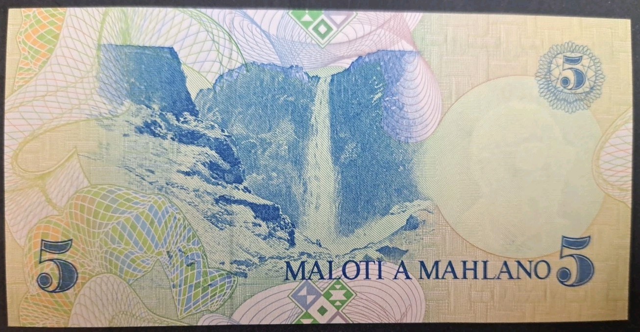 1989 Lesotho 5 Maloti P10, E954320.