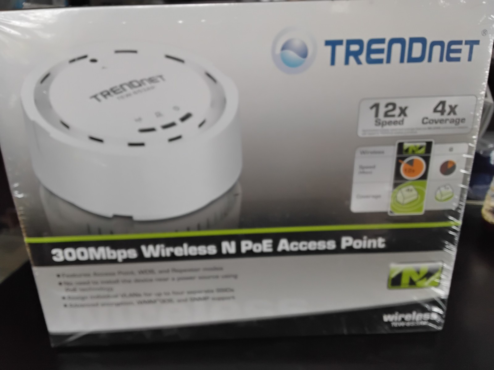 Trendnet 300Mbps Wireless N Poe Access Point New TEW-653AP