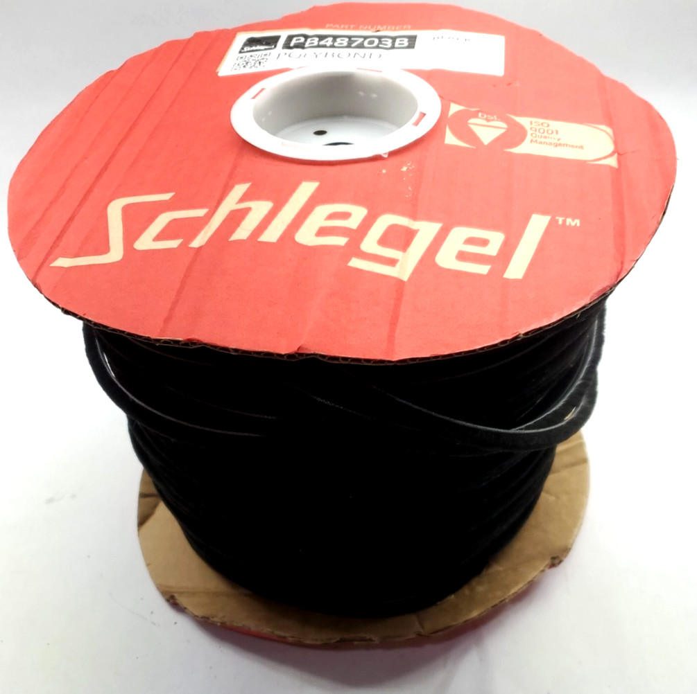 Pile Weatherstrip BLACK. 350 METERS, 1.8MM X7MM, 1,148',  3/16" X 9/32"