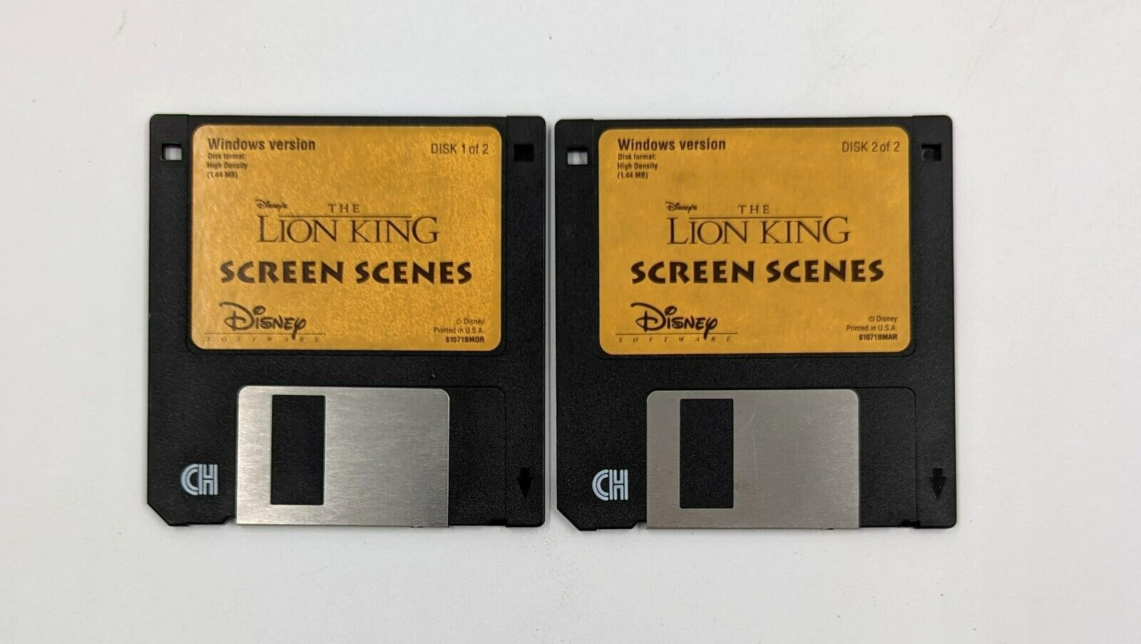 Disney Lion King Screen Scenes on 3.5" Floppy Disk for Windows - 1994