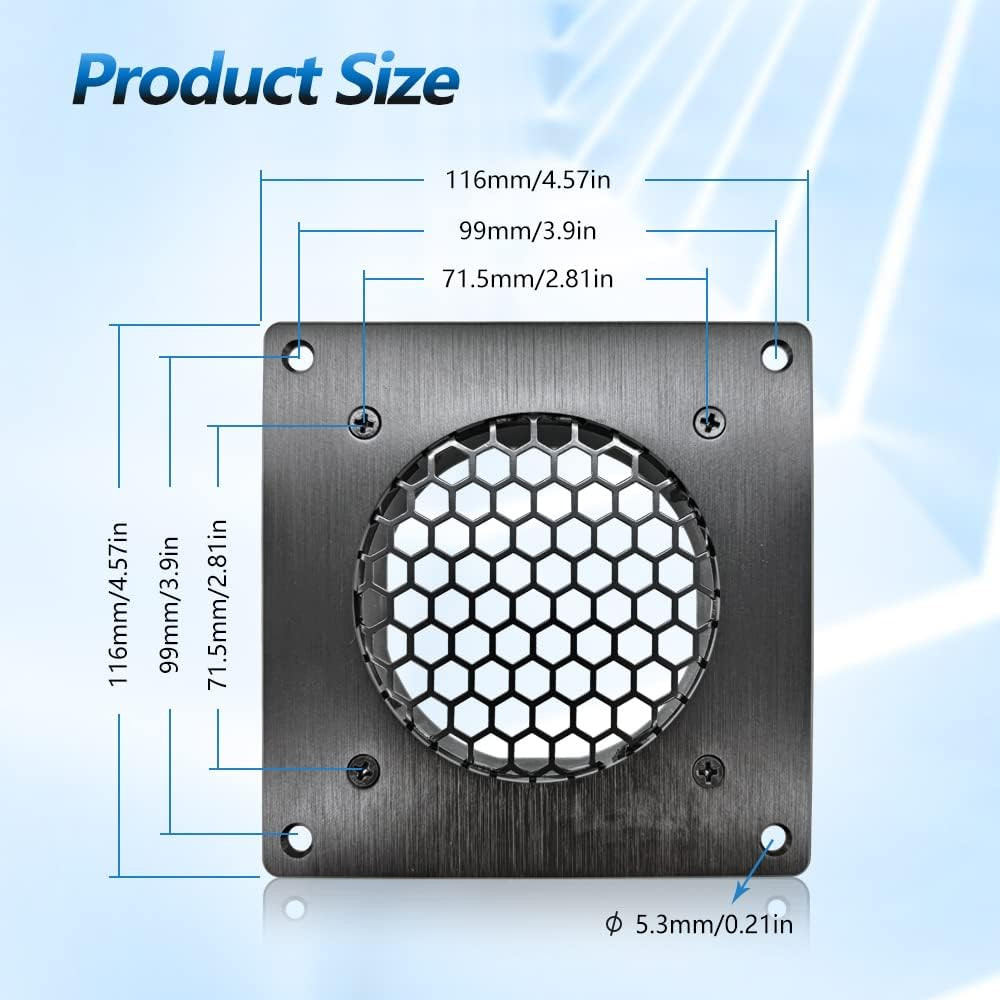 80MM Ventilation Mesh for Cabinet AV Electronic Cabinet PC Computers, Also Inclu